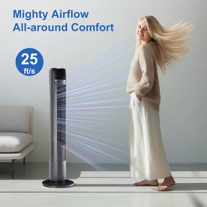 Portable Standing Cooling Fan – Adjustable Quiet Floor Fan for Home & Office