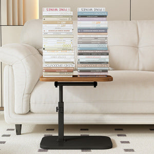 C-Shaped End Table with Adjustable Height – Sofa Side Laptop Desk for Bedroom