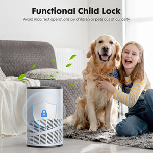 Portable Home Air Purifier – HEPA Air Cleaner for Smoke, Dust & Allergies