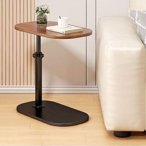 C-Shaped End Table with Adjustable Height – Sofa Side Laptop Desk for Bedroom