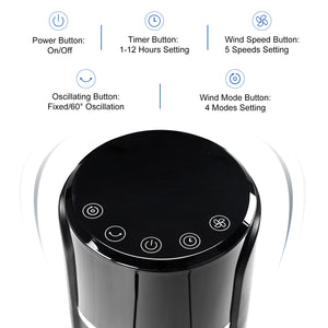 Portable Standing Cooling Fan – Adjustable Quiet Floor Fan for Home & Office