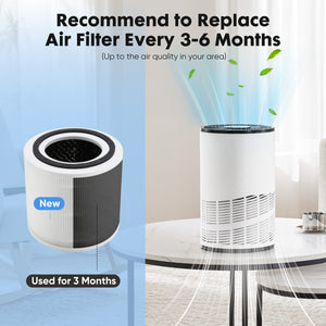 Portable Home Air Purifier – HEPA Air Cleaner for Smoke, Dust & Allergies