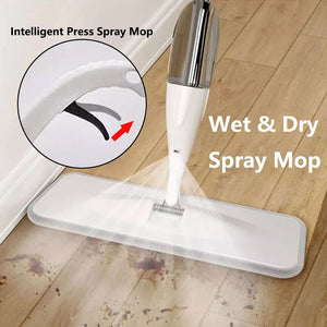 Easy Squeeze Spray Mop with Washable Microfiber Pads for Tile, Wood & Vinyl Floors