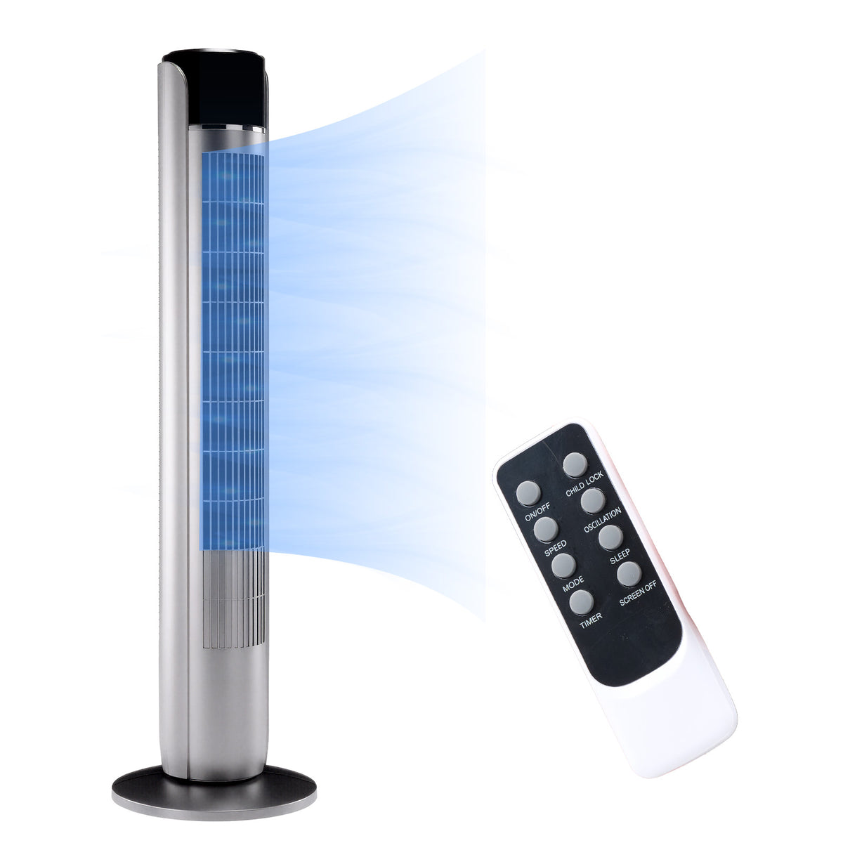 Portable Standing Cooling Fan – Adjustable Quiet Floor Fan for Home & Office