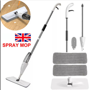 Easy Squeeze Spray Mop with Washable Microfiber Pads for Tile, Wood & Vinyl Floors