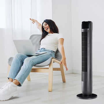 Portable Standing Cooling Fan – Adjustable Quiet Floor Fan for Home & Office