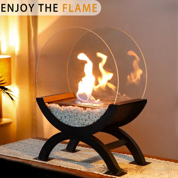 Indoor Smokeless Alcohol Fireplace Lamp – Portable Desktop Home Heater