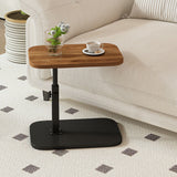 C-Shaped End Table with Adjustable Height – Sofa Side Laptop Desk for Bedroom