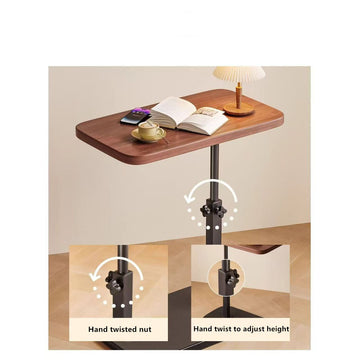 C-Shaped End Table with Adjustable Height – Sofa Side Laptop Desk for Bedroom